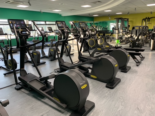 Photograph of the sports centre gym including treadmills