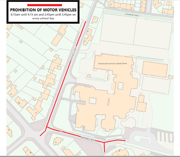 St Osmunds School, Dorchester School Streets plan