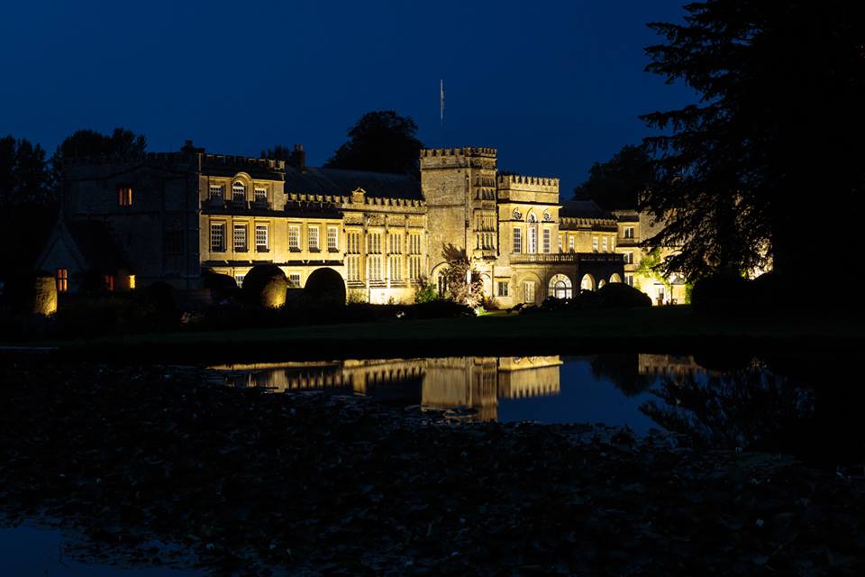 Forde Abbey at night