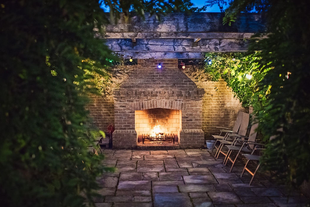 Hethfelton House outdoor fireplace