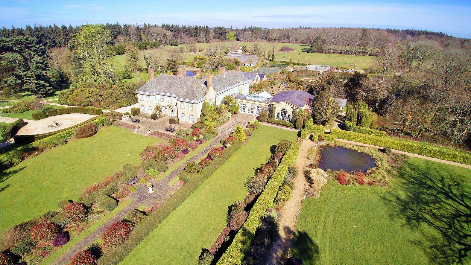 Hethfelton House aerial view