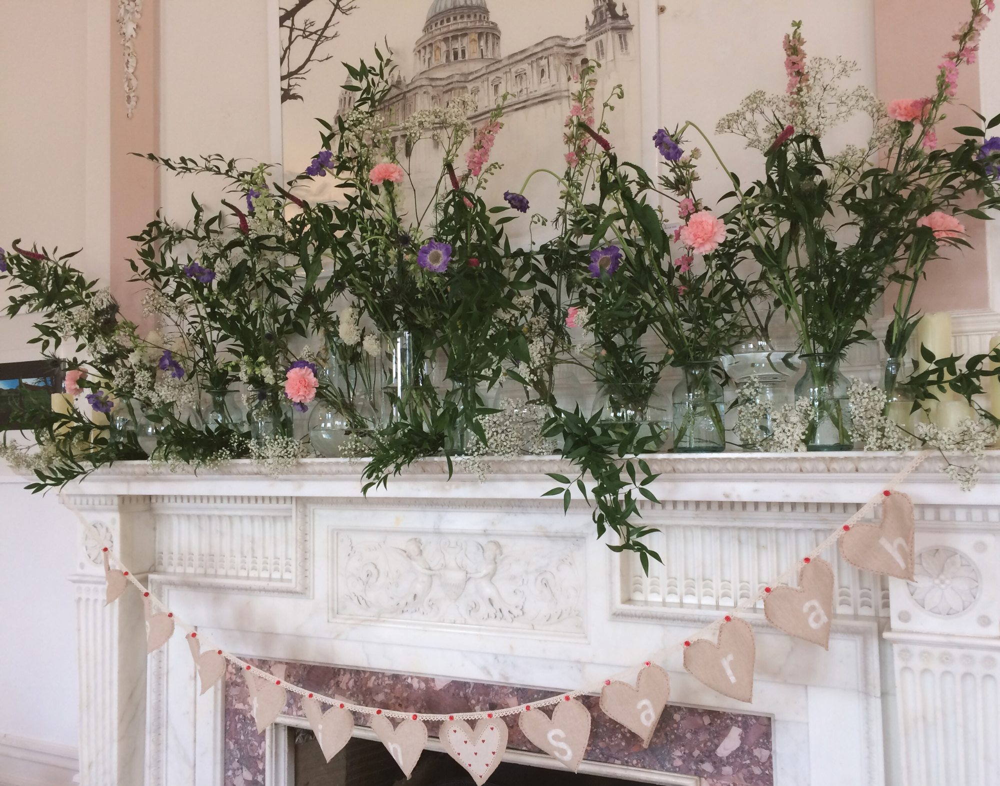 Iwerne House - Floral Fire Place