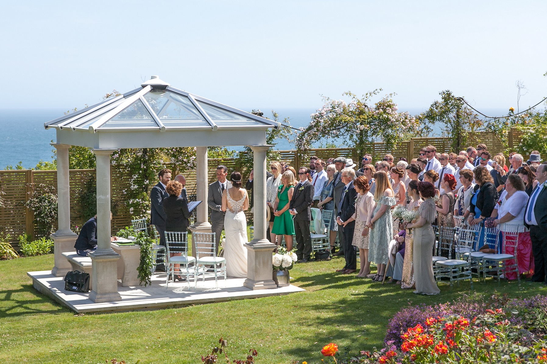 Penn Castle pergola wedding