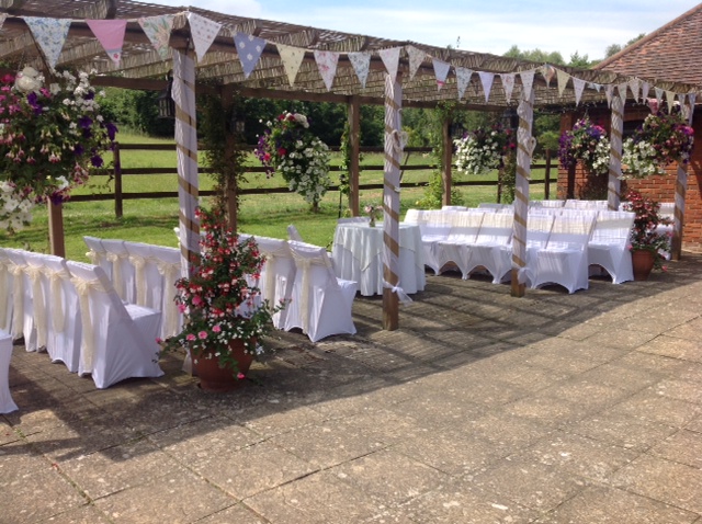 Langton Arms outdoor wedding area