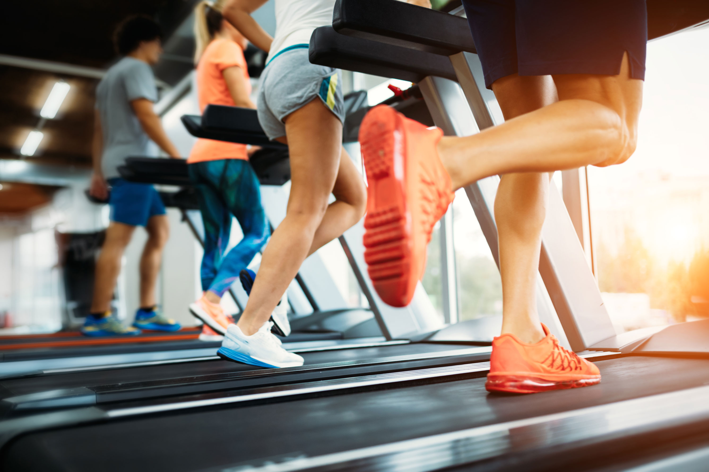 Running on treadmill