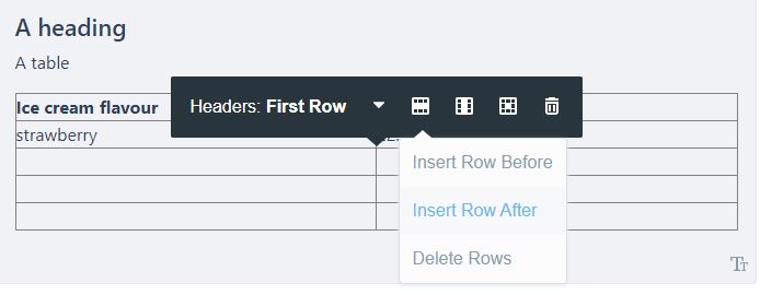 inserting rows