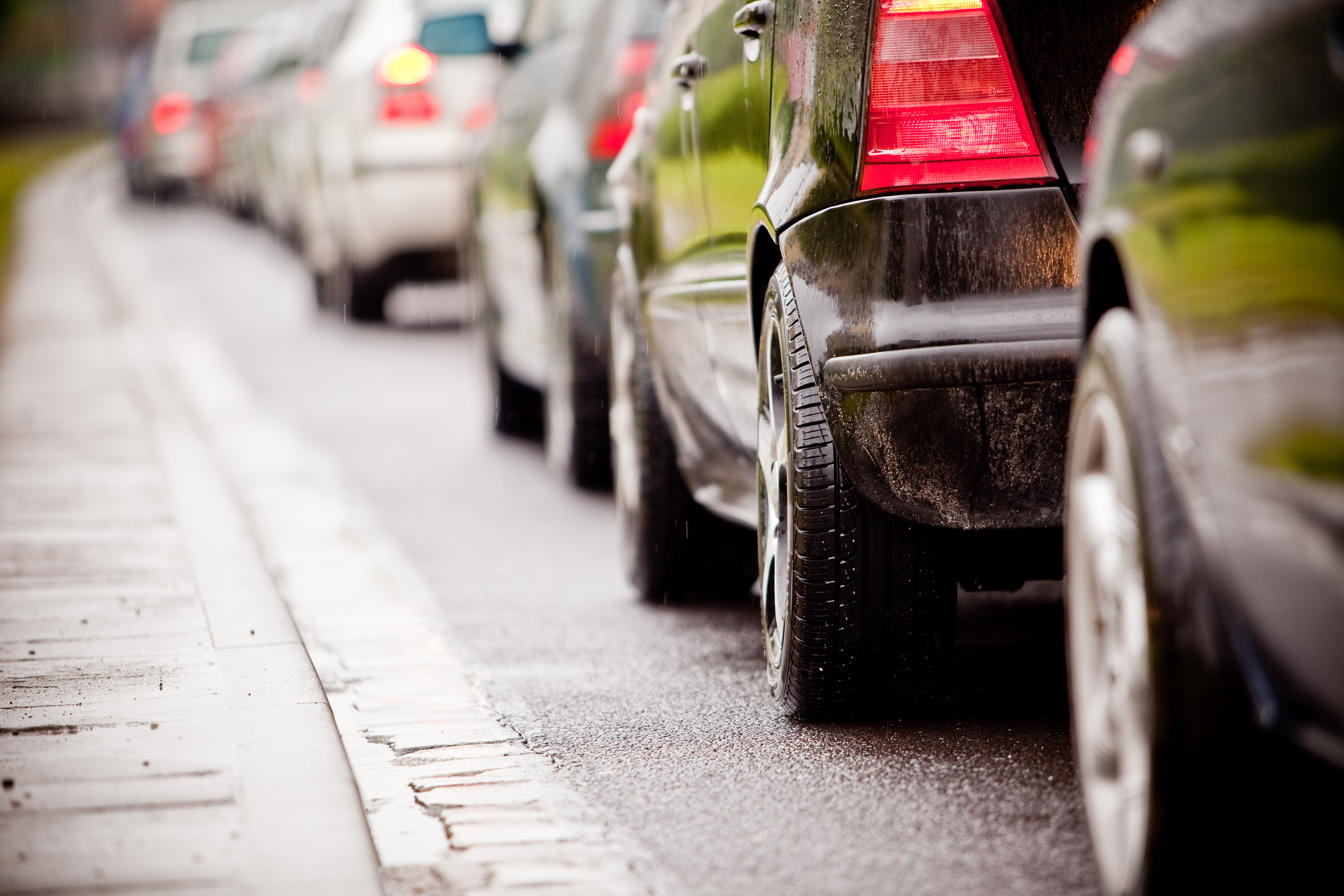 Queing cars on road(2)