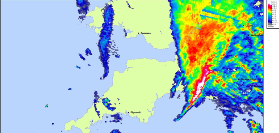 HYRAD Screenshot - Rainfall 14.25 27 August 2020