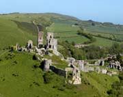 Corfe Castle and the Purbeck ridge