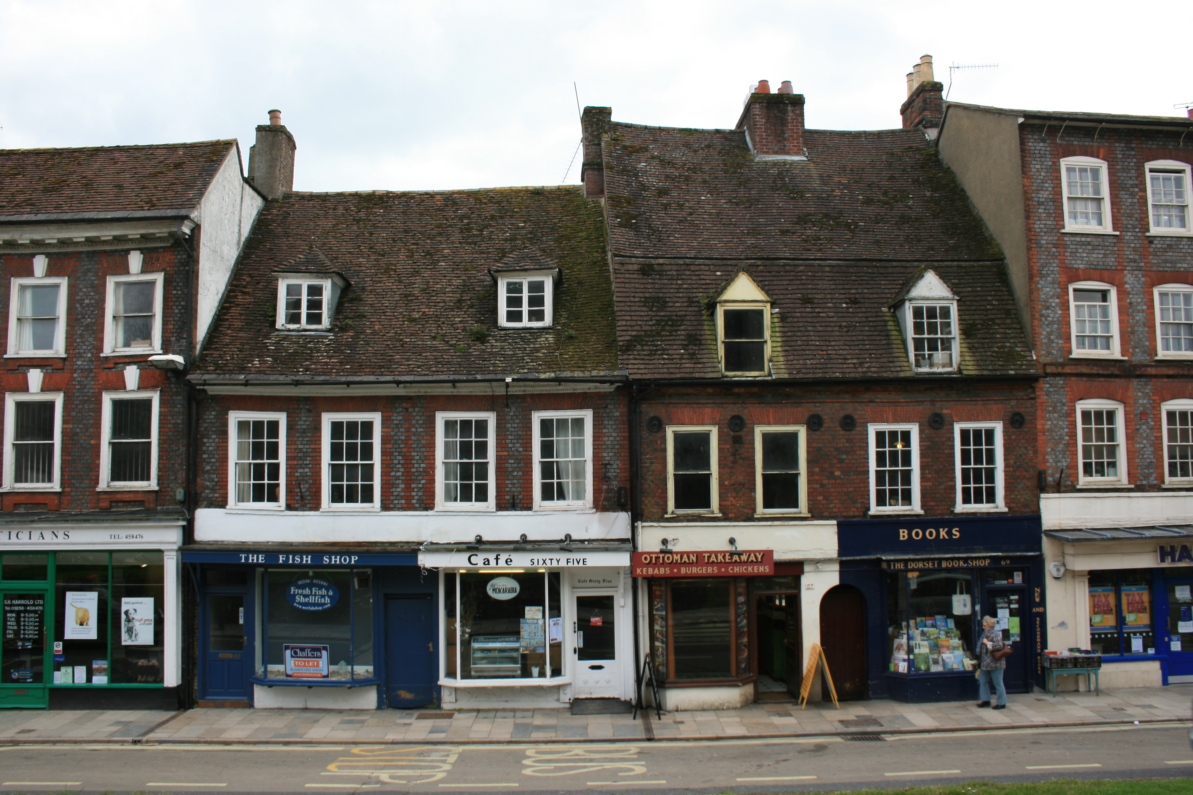 Blandford Forum market place shops