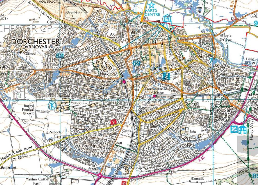 Surface water mapping showing a 1 in 100-year Flood Event
