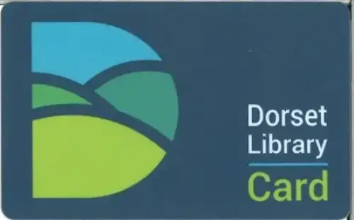 This picture shows a Dorset Library Card with the Dorset Council logo to the left.