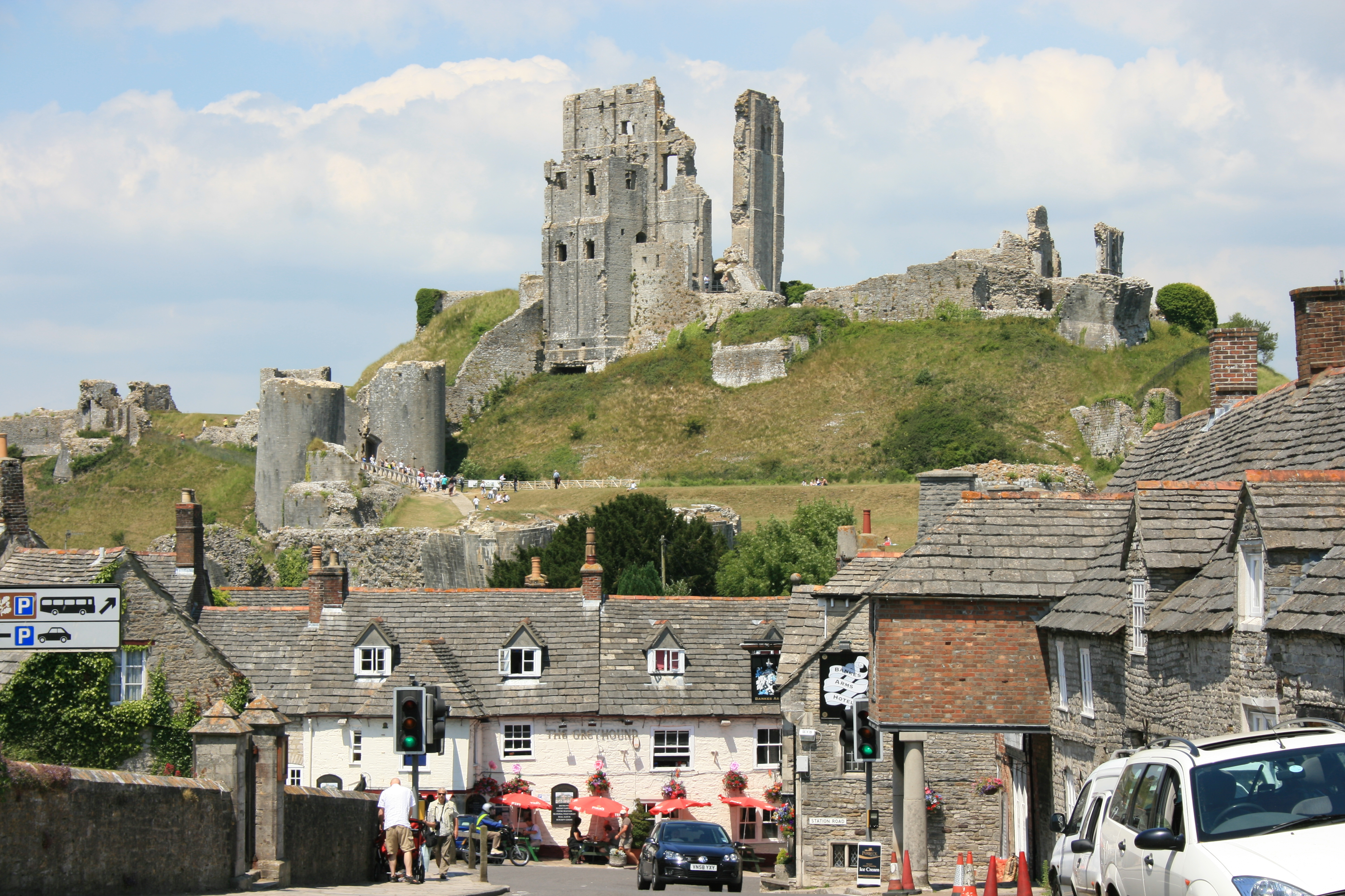 Corfe Castle and town