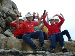 A group of children taking part in a multi-activity course
