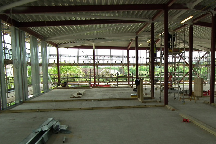 St Osmunds School - construction photograph May 2017 -  first floor internal view