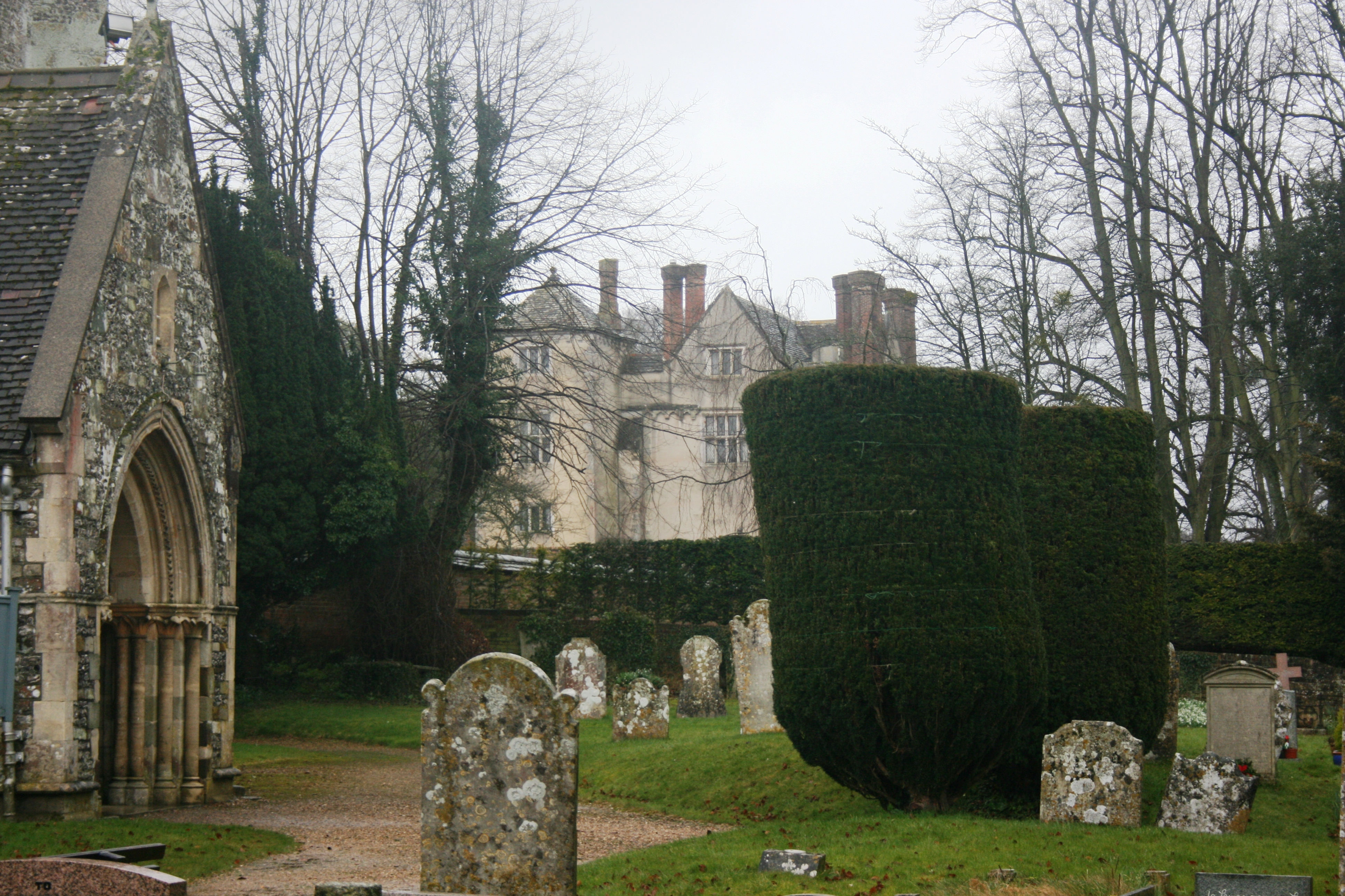 Cranborne church and manor house