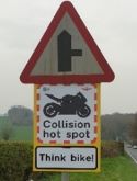 Motorcycle campaign sign