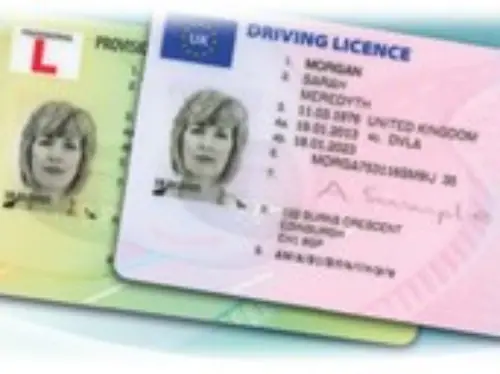 This is the image of a driving licence which is an acceptable form of identification when applying for a library card.