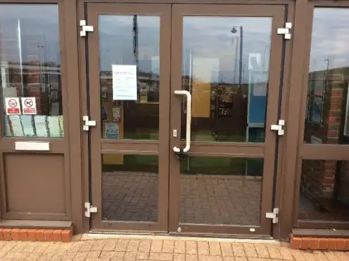 This is an image of the entrance to Littlemoor Library.