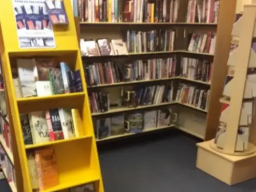 This is an image of shelves of books.