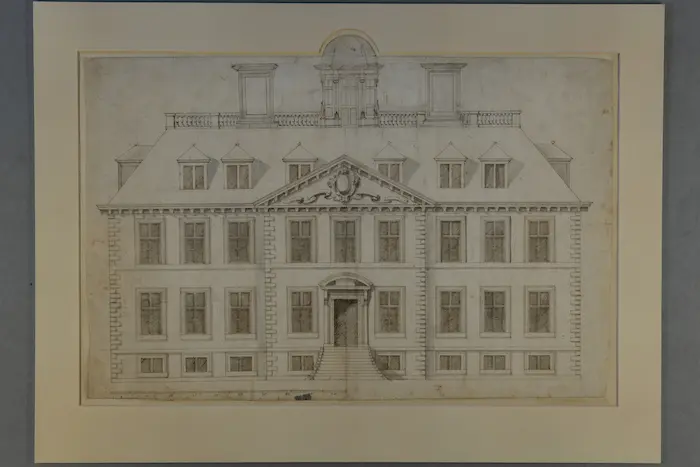 Elevation of Kingston Hall by Sir Roger Pratt, 1663