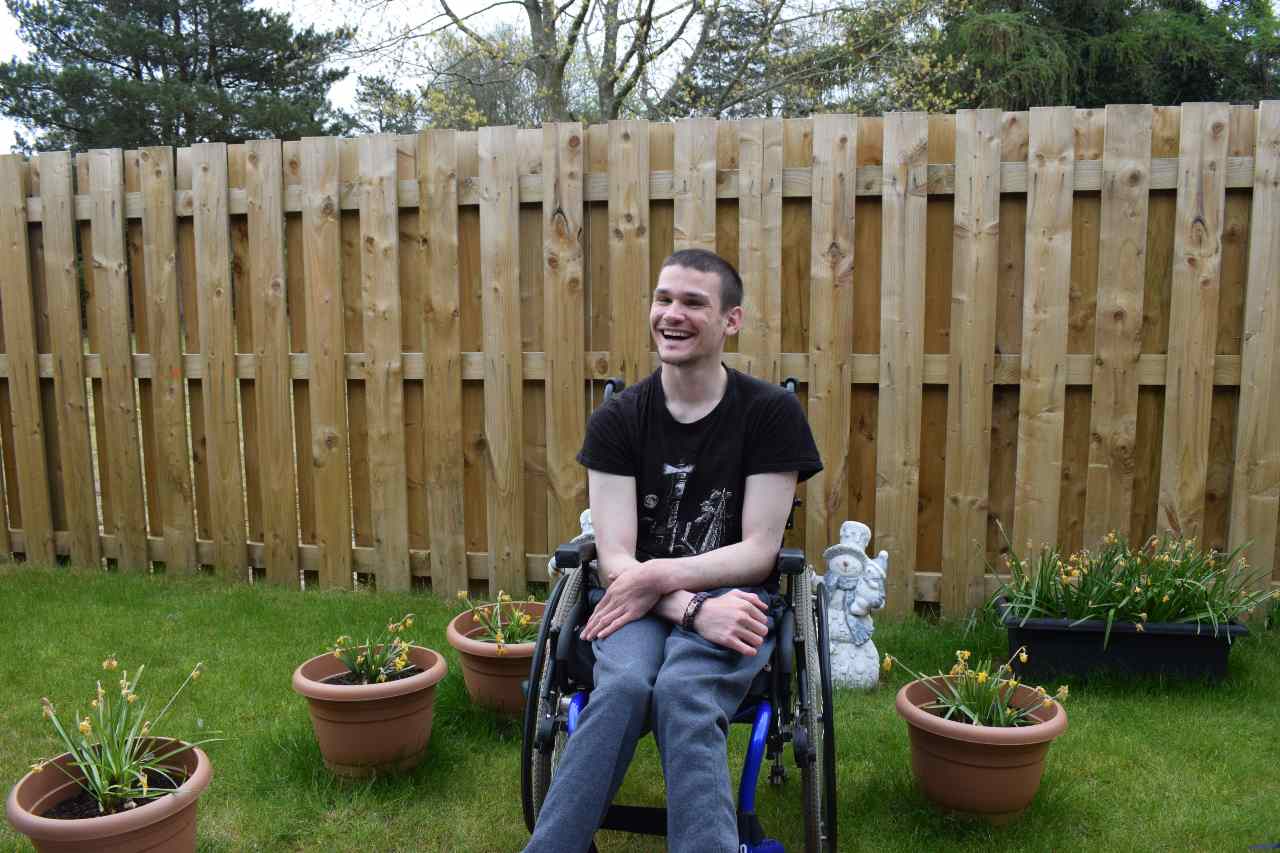 Red Oak Court tenant, James, in his garden