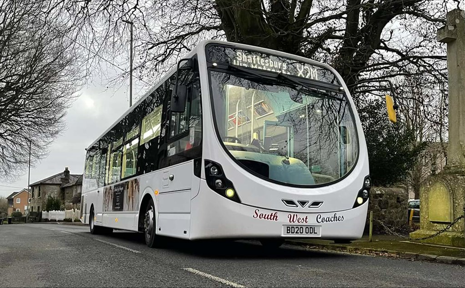 White bus