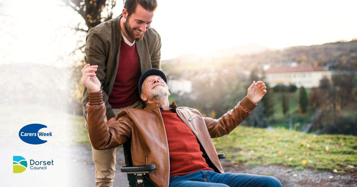 It shows two people enjoying the outdoors