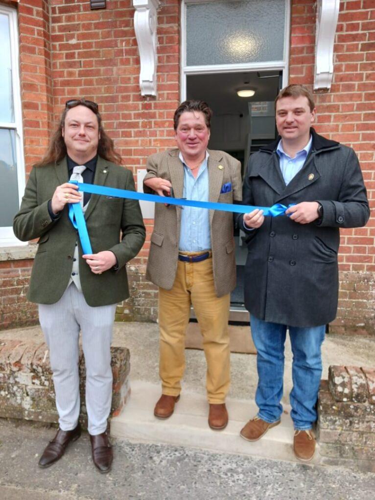 Blandford Ward Cllr Noc Lacey-Clarke (left) and Cllr Byron Quayle (right) were instrumental in identifying the property with Cllr Graham Carr-Jones (centre)