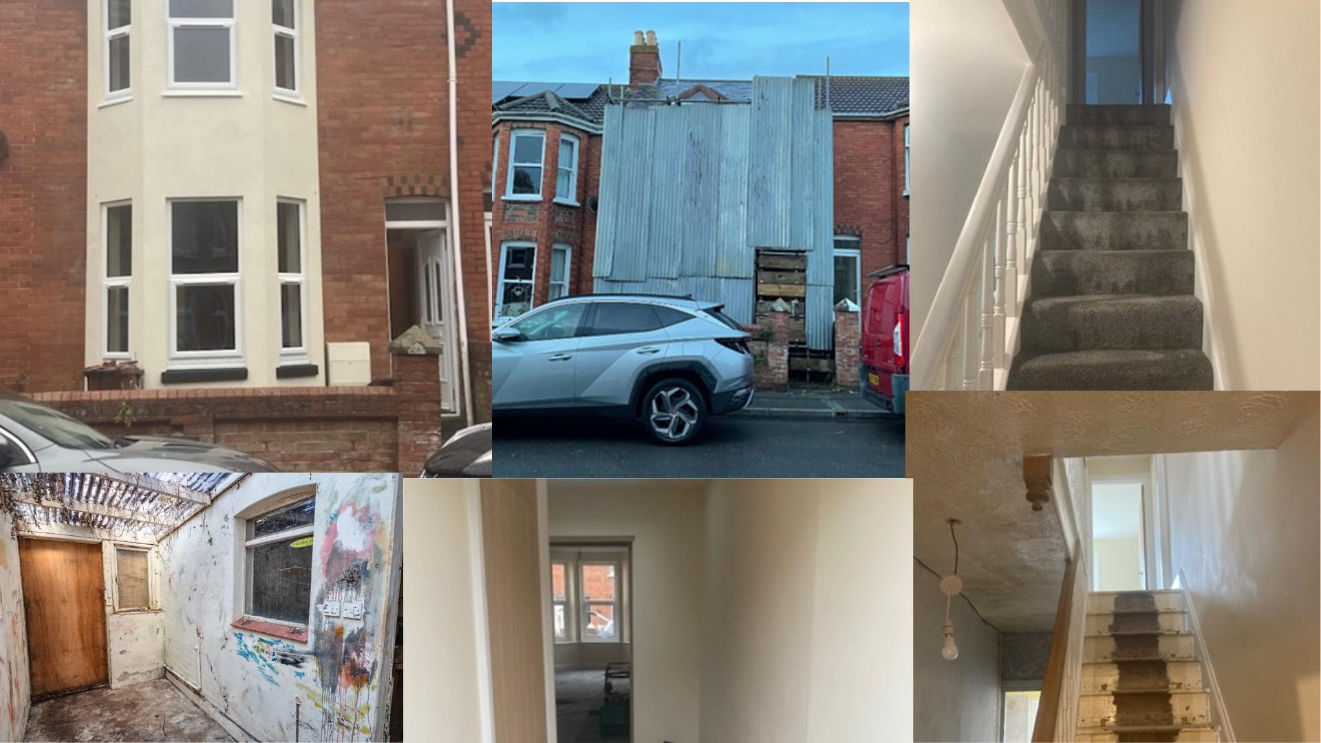 Here a various images of before and after the restoration of South View road.