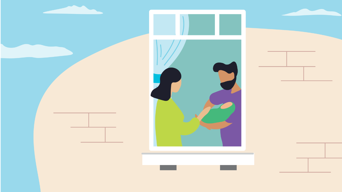 This is a graphic used to represent a typical household on the housing register