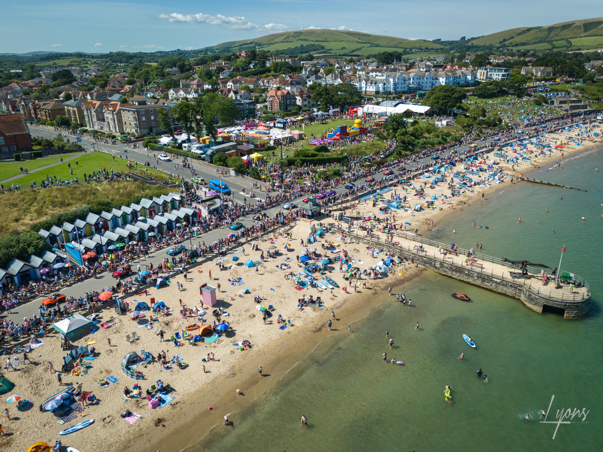 Aerial view of a beach