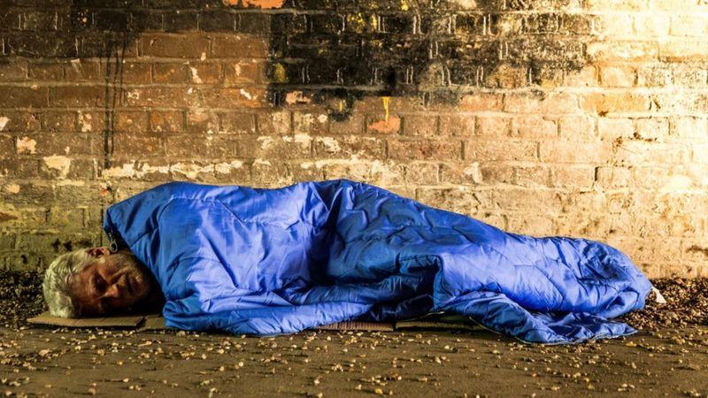 An image of a rough sleeper