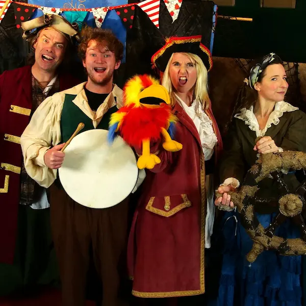 Picture of actors involved in the Treehouse Island theatre production