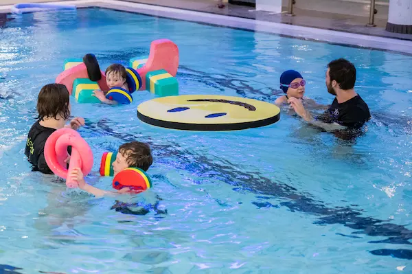 Swimmers taking part in sensory swim n play
