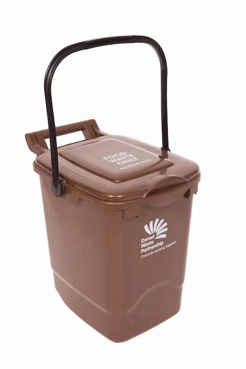 Brown food waste container