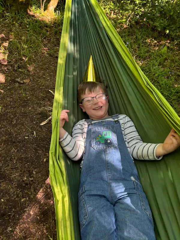 picture of a girl laying in a hammock