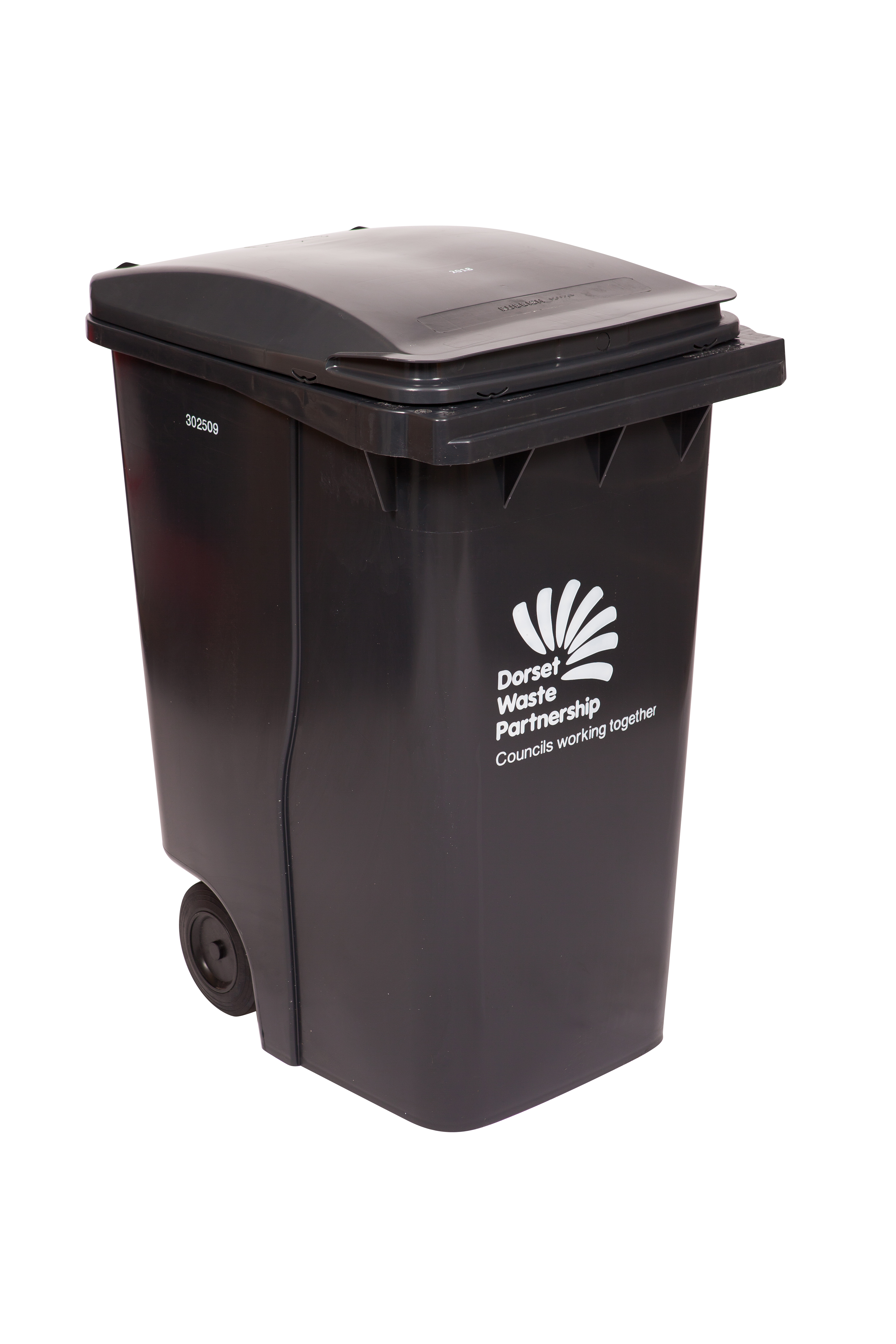 360L general black waste bin