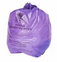 Purple waste bag