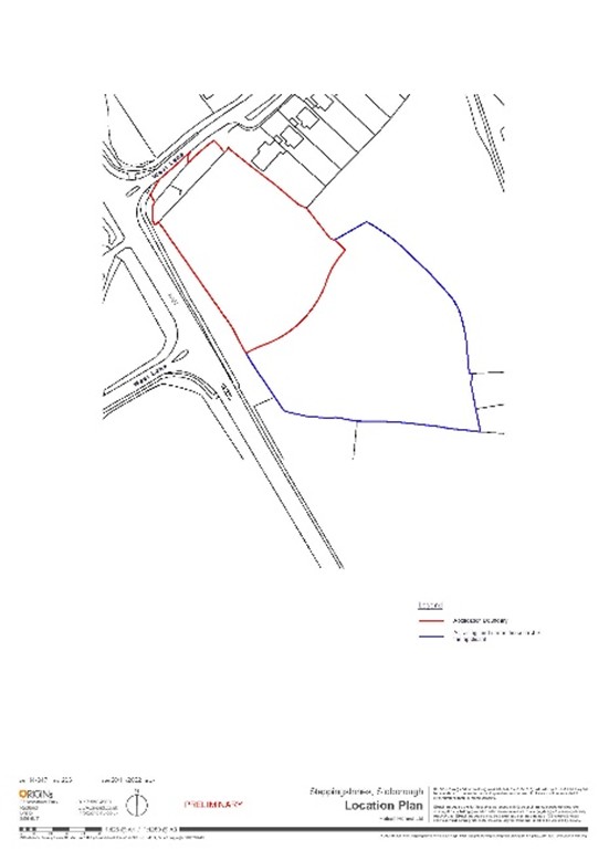 Site location map of Land at Stepping Stones Field, Stoborough