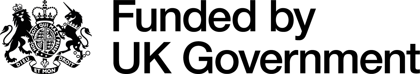 'Funded by UK Government' logo