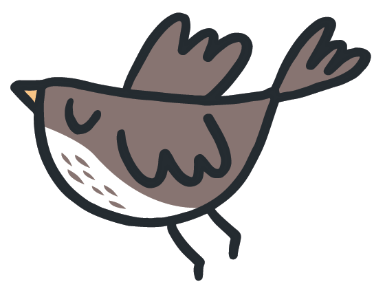 Illustration of a brown bird