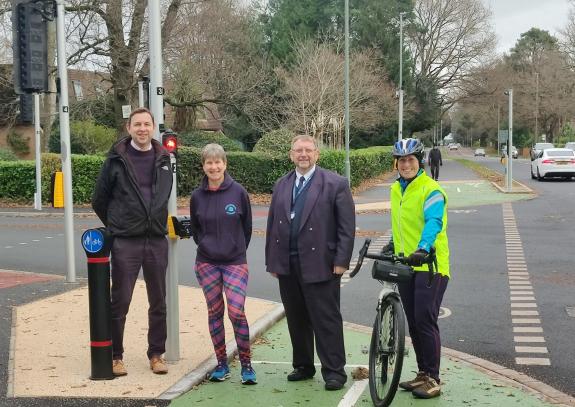 New section of sustainable travel route on Wimborne Road East and West open and ready for use 