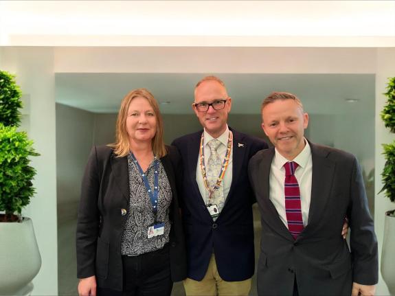 Cllr Clare Sutton, Cllr Duncan Sowry-House and Paul Dempsey
