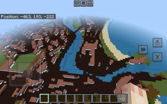 Image of Weymouth beach and harbour in Minecraft