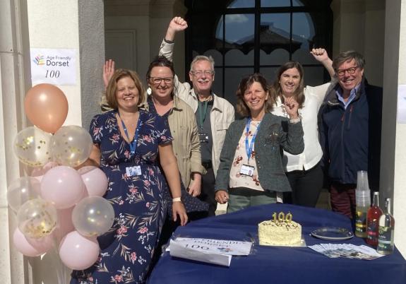 Celebrating the launch of Age Friendly Dorset at the Queen Mother Square, Poundbury with our fantastic voluntary sector partners