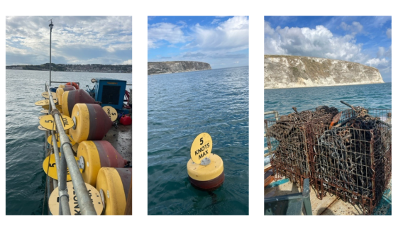 These are a selection of images of buoys and marine equipment off Swanage and Studland Bays