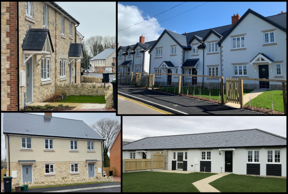 A selection of photographs showing other recent affordable homes built