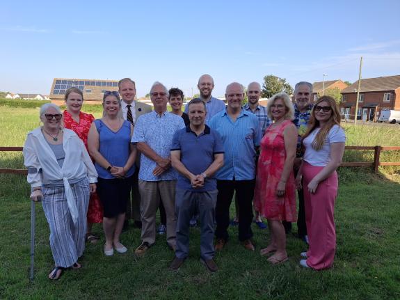 A photo of the Neighbourhood Board L-R: Sharron Garbutt, Paige Sewell, Michele Pettinger, Cllr Louie O’Leary, Cllr David Northam, Rocca Holly-Nambi, Kevin Hodder, Lloyd Hatton MP, Stuart Bremner-McLeod, Adam Gough, Anne Griffiths, Tony Greaves