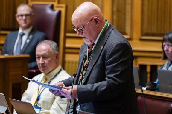 Cllr Jon Andrews at Full Council meeting